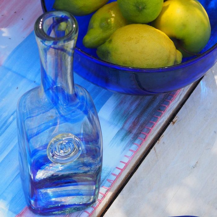 Botella_Agua_Zumo_Ceramica_Lafiore Bottle Mar Azul