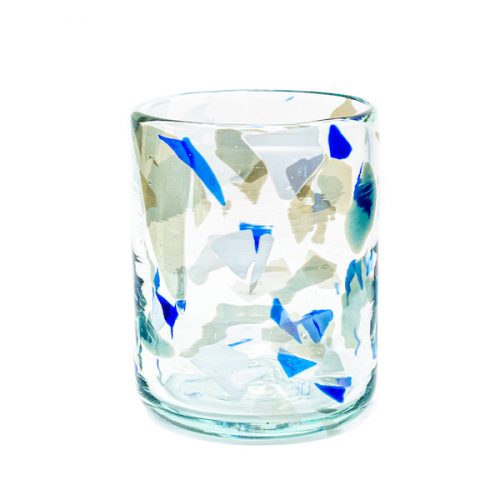 terrazzo blue glass